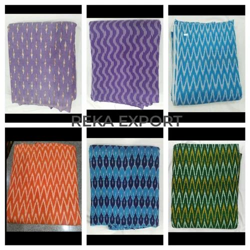 Multicolor Cotton Ikat Materials, GSM: 50-100
