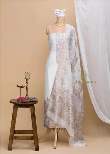 SKU AS01496576 Cotton Silk Suit With Zari Weaving