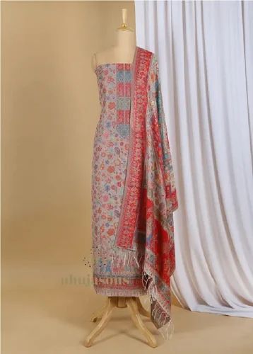 Multicolor SKU AS01590467 Silk Suit With Zari Weaving