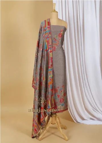 Multicolor SKU AS01590475 Silk Suit With Zari Weaving