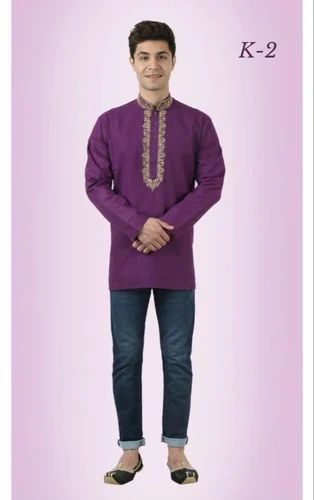 Groom Wear as in photo Men Embroidered Kurti, Dry clean