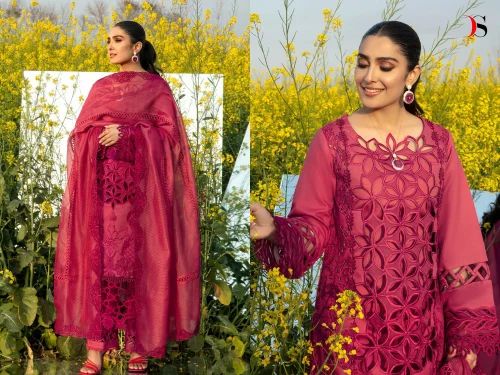 Cotton Embroidery Suit Set, Unstitched