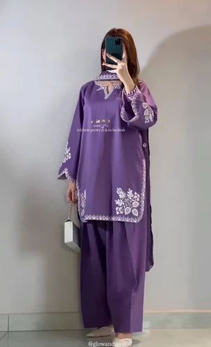 Designer Cotton Embroidery Suit