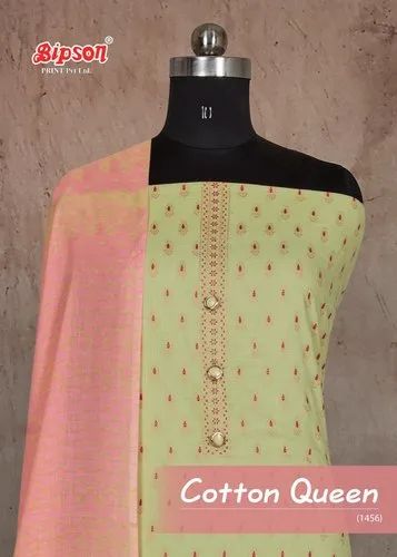 44-45" Casual Normal Unstitched Bipson Presents Salwar Suits, Machine Wash