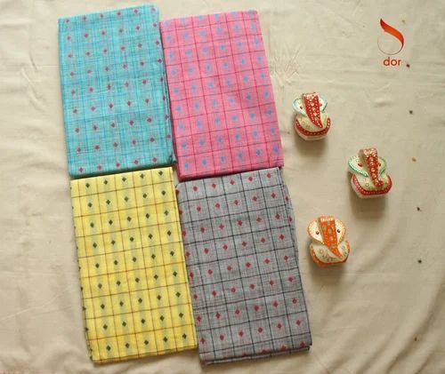 Printed Cotton Blouse Piece, 100 cm