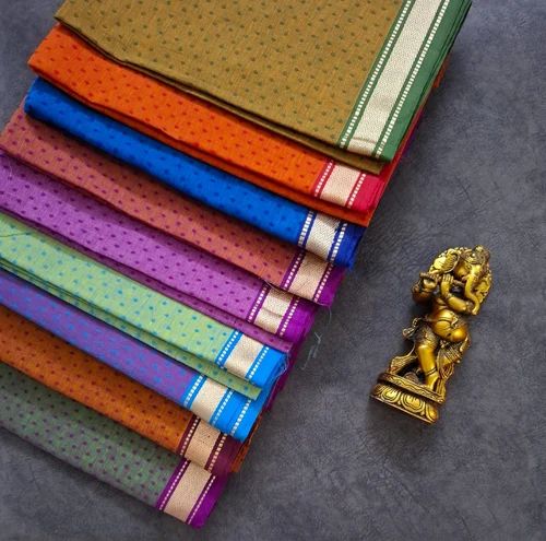 Printed Mangalgiri Cotton Blouse Pieces, 100 cm