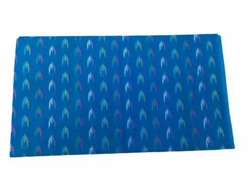 Sea Blue Geetanjali Printed Cotton Blouse Material