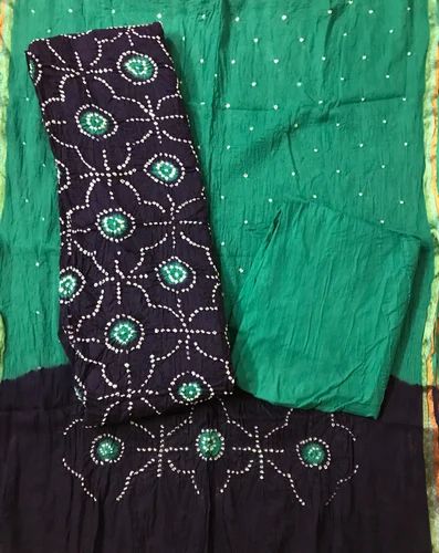 Rama Bandhani Dress Material