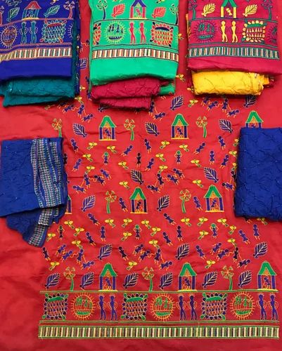 Madhuri Creation Regular Wear Unstitched Kutch Bandhani Dress Material