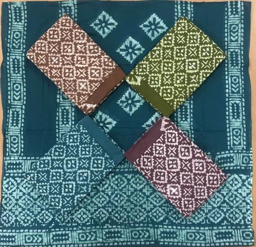 Cotton Hand Dyed Batik Printed Churidar Material