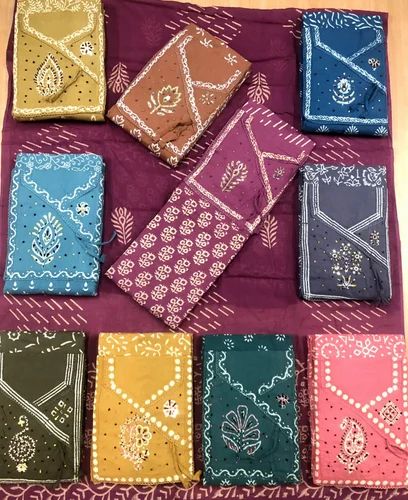 Cotton Hand Block Batik Printed Churidar Material
