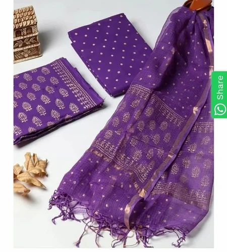 Cotton Regular wear bagru printed chudidar suit meterial