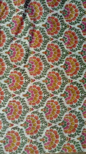Vinayakam Exports 44-45" Hand Block Printed Fabric, For Garments, GSM: 100-150