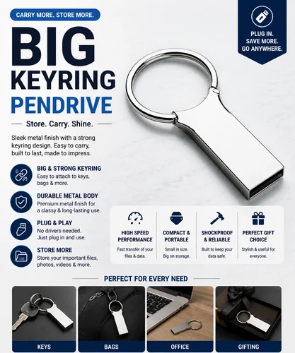 Big Ring Lock Metal Usb Pendrive