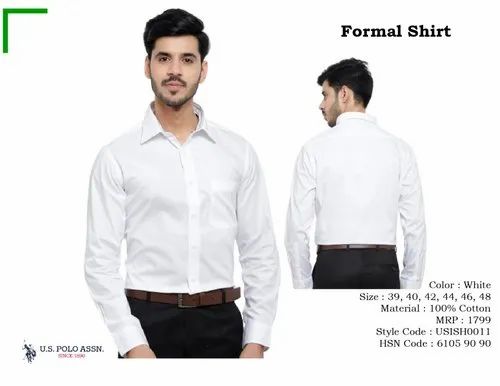 Cotton Plain Mens Formal Shirt, Full sleeves
