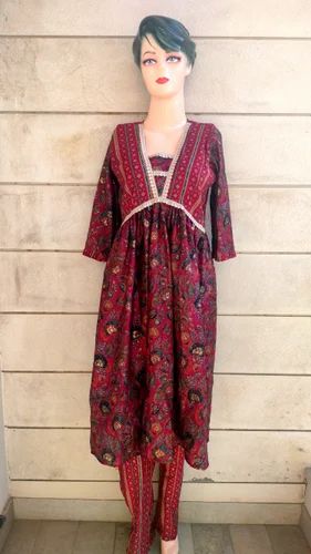 Silk Naira Cut Designer Kurti