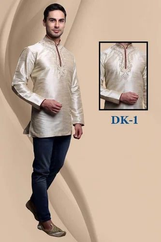 Men Embroidered Short Kurti, Size: 38 to 50