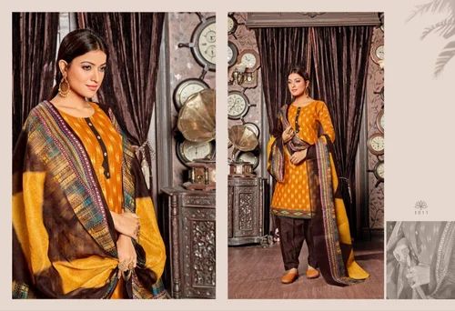 Cotton Printed 3 PC READY TO WEAR PATIYALA SUIT, Stitched