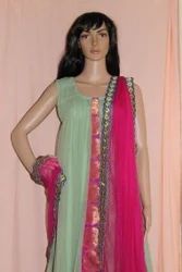 Pista Green Indowestern Kurti