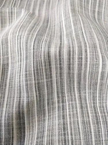Cotton Woven Stripe Fabric, Check/stripes, Gray