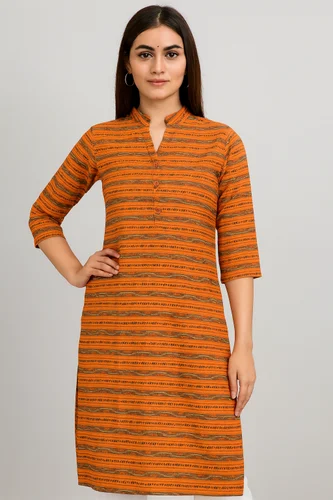 Ikat Cotton Kurti, Size: Large