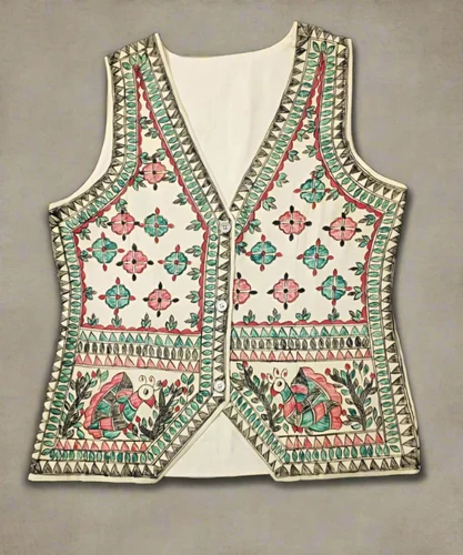 Hand Painted Ladies Waistcoat