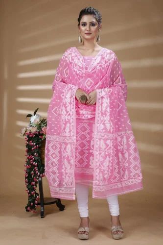 Multicolor Handloom Jamdani Work Kurti Pieces