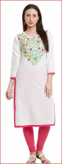 White Karachi Cotton Kurti