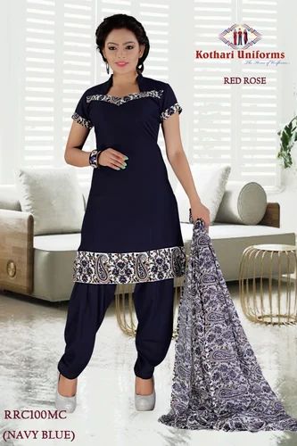 Synthetic Uniform Chudidhar Suit