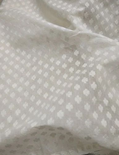 Pure Cotton Silk With Cotton Phool Patti Weaved Dyeable Fabric