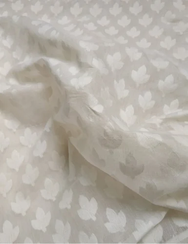 Cotton Silk Weaved Jacquard Brocade Fabric