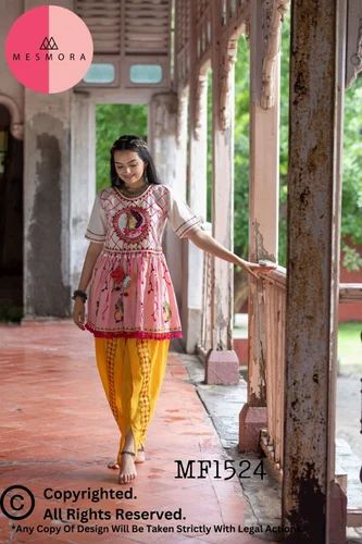 Digital Printed Navratri Kedia Dhoti, Waist Size: 30.0
