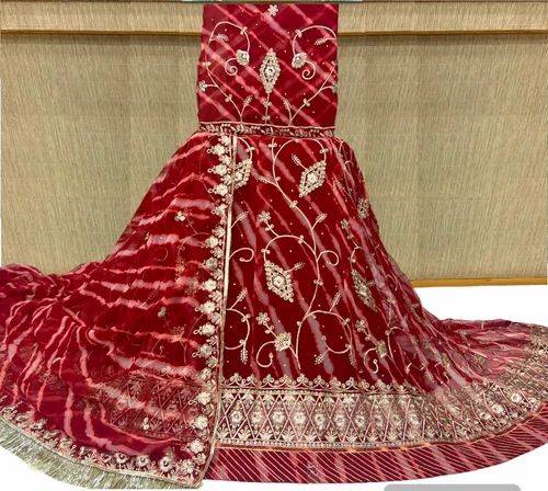 Royal Georgette Jari Work Rajputi Poshak
