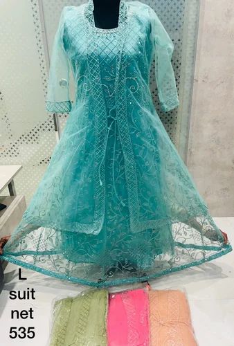 Georgette Self Design Designer Net Suit
