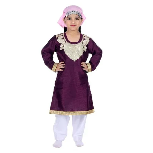 Kashmiri Dress For Kids, Dupian silk, Work Type: Multi-Head