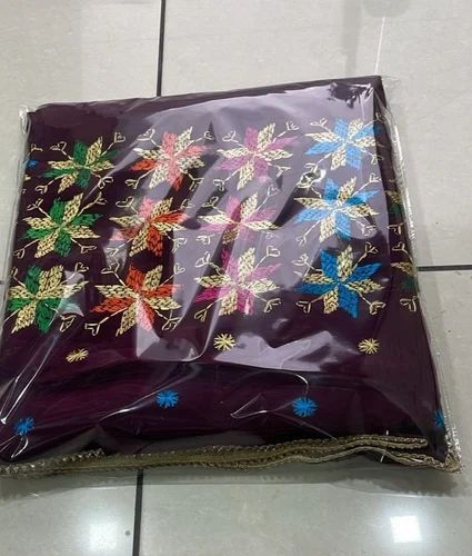 Cotton Ladies Purple Phulkari Suits