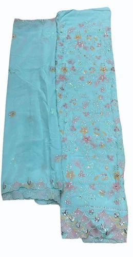 Unstitched Georgette Phulkari Work Ladies Suit