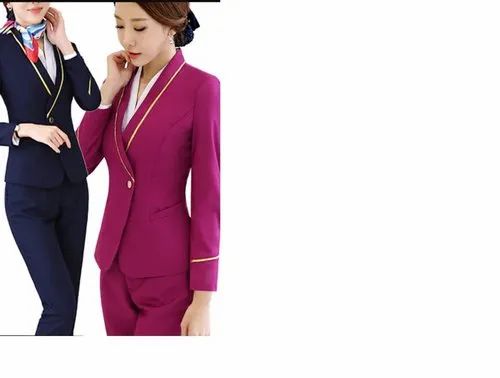 Polyester Plain Female Corporate Blazer