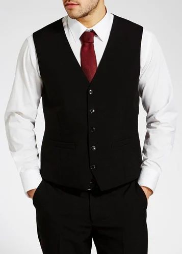 Cotton Multicolor Hotel waiter waist coat
