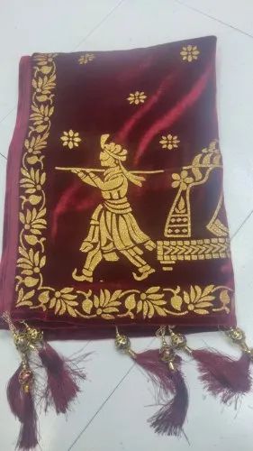 Velvet Sherwani Dupatta, Size: 6ftx1ft (LxW)