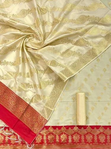 Woven Banarasi Cotton Unstitched Suit Material