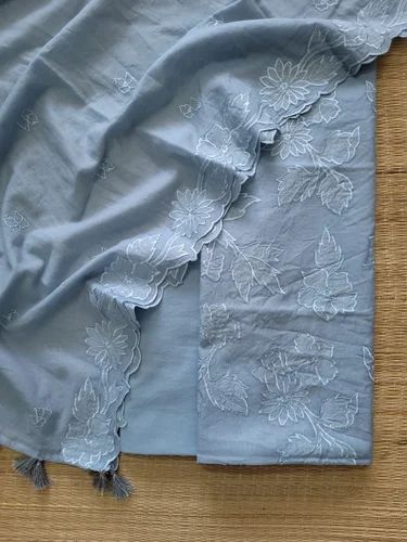 Applique Work MORE COLOUR Ladies Banarasi Suits, UNSTICHED SUIT