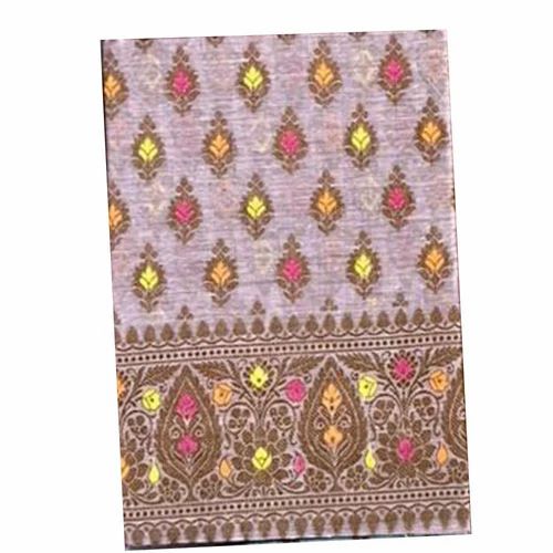 Banarasi Cotton Border Work Ladies Unstitched Suit Fabric