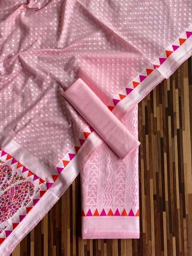 Banarasi Cotton Suit 3 Piece, JAMDANI