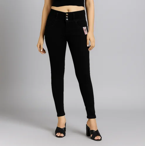 Denim Black Women Slim Fit Jeans, Size: 28 *36