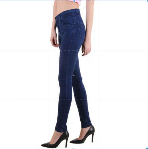 Ladies Skinny Jeans, Button, Ultra Low Rise