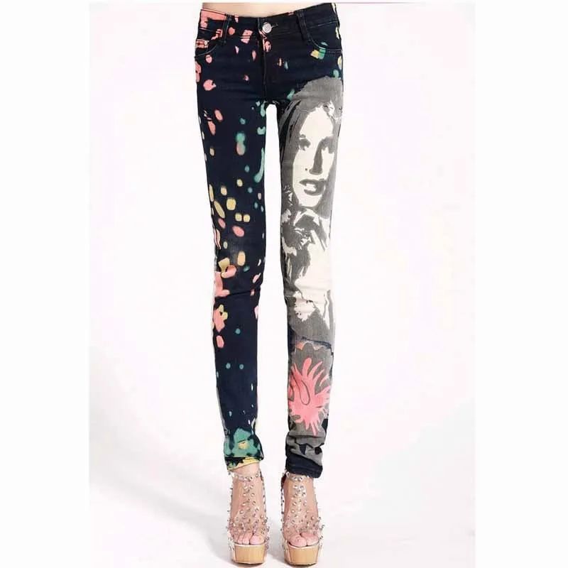 Ladies Printed Jeans