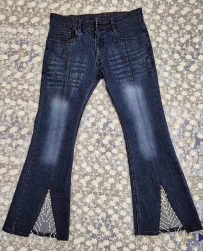 Blue Ladies Designer Bell Bottom Jeans