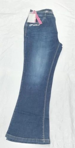 Regular Ladies Bell Bottom Jean, Button