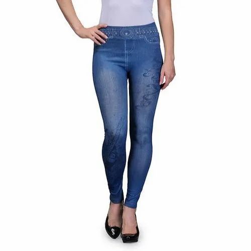 Ladies Printed Denim Jeans, Packaging Type: Packet